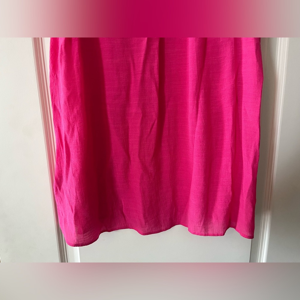 Nanette Lepore Fuchsia Ruffle Sleeve Blouse Women’s Size Medium - Picture 5 of 16